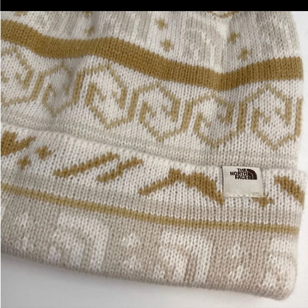 The North Face Fair Isle pom pom unisex winter beanie hat